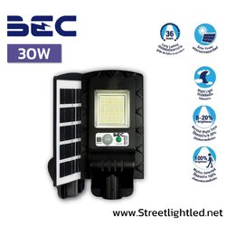 โคมไฟถนนโซล่าร์เซลล์ LED BEC MADRID (มาดริด) 30W
