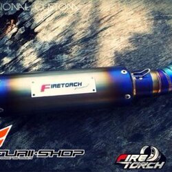 ท่อมอเตอร์ไซค์ Firetorch FT74 สีไทเทเนียม ท่อแต่ง ท่อสูตร ท่อบิ๊กไบค์ ท่อBigbike ท่อไอเสีย