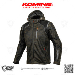 เสื้อแจ็คเก็ต KOMINE Jk-135 protect full M-parka black/camo