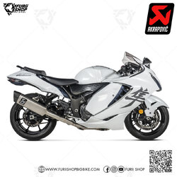 ท่อแต่ง Akrapovic SS GP ปลายดาบ Single Logo Aluminium : for Suzuki Hayabusa 1300R 2021-2023 All new !!