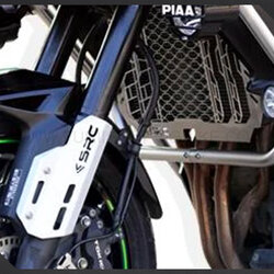 การ์ดโช๊คหน้า SRC สีเงิน Kawasaki Versys 1000