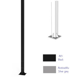 เสาไฟถนนตรง เหล็กสี่เหลี่ยม สูง 6 เมตร
