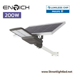 โคมไฟถนนโซล่าเซลล์ LED 200W ENRICH รุ่น PRO
