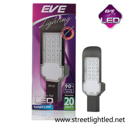 โคมไฟถนน LED Flat แฟลท พร้อมขายึด 20w ยี่ห้อ EVE