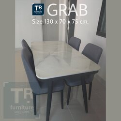 ชุดโต๊ะกินข้าวหิน 4 ที่นั่ง รุ่น Grab