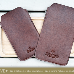 Phone Sleeve ซองใส่มือถือ / Nicha Crafts Hickory-Brown