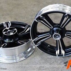 แม็กแต่ง มอเตอร์ไซต์ แม็ก 5ก้าน ล้อ MSX แม็ก ดำ