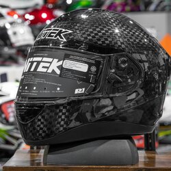 หมวกกันน็อค Nitek P1 Black Carbon 12 K