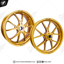 ล้อ MARCHESINI 10 SPOKES WHEEL SPECIAL COLOR GOLD ANODIZE FOR Ducati 899/959 Panigale
