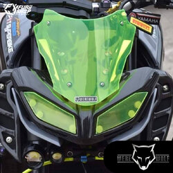ชิลด์หน้า Were Wolf G-01 Smoke สีเขียวแรือง M933 : for Yamaha MT09 2017-2020