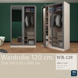 ตู้เสื้อผ้า 120 ซม. รุ่น WR-129