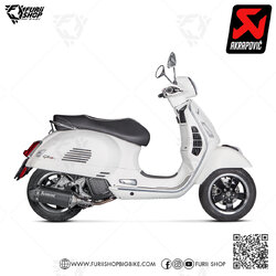 ท่อแต่ง Akrapovic Slip on Black Catalytic : for Vespa GTS150 I GET 4V 18-21 -All New 2022