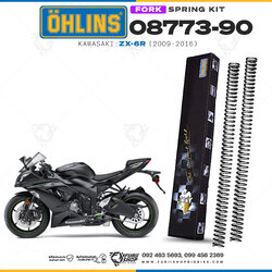 สปริงโช้คหน้า Ohlins 08773-90 For Kawasaki ZX-6R 2009-2016