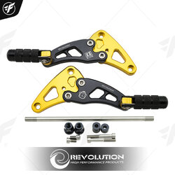 ชุดสเตร์พักเท้าหลัง 2ชิ้น REVOLUTION V2 MONKEY-125 ดำตัดทอง