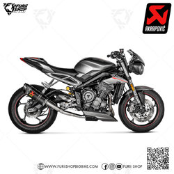 ท่อแต่ง Akrapovic Slip on Carbon Racing : for Triumph Street Triple 765 S/R/RS 2017-2019 & 765 All new 2020-2022