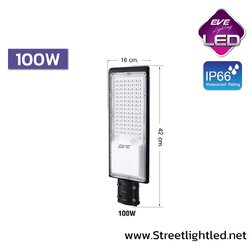 โคมถนนLED ติดกำแพง ริมรั้ว รุ่น Wide แสงขาว พร้อมขายึดในกล่อง ขนาด 100W