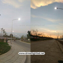 ผลงานติดตั้งเสาไฟ 8 เมตร เสาไฟสนาม และโคมไฟถนน LED (บ่อขยะอ่อนนุช 86)