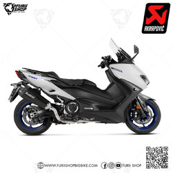 ท่อแต่ง Akrapovic Black New Shape Catalytic Carbon : for Yamaha TMAX530 SX/DX 2017-2019 & TMAX560 2020-2021 & All new Tmax560 2022-2023