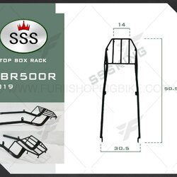 ตะแกรง SSS TOP BOX RACK สำหรับ CBR 500R (2019)