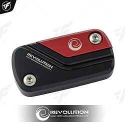 ฝาปิดกระปุกดิสเบรค 2ชิ้น REVOLUTION MONKEY-125 ใช้ CLICK125-150I แดง