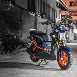 สายHEL HONDA ZOOMER X เดินทางเดิม หน้า สายCARBON หัวเบนโจสีเงิน