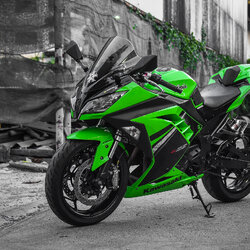 สายHEL KAWASAKI NINJA300 เดินทางเดิม หน้า-หลัง สายCARBON แดง หัวเบนโจสีเงิน