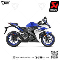 ท่อแต่ง Akrapovic Slip on Carbon : for Yamaha YZF-R3/MT03 15-18 /19-20/All new 2021-2022