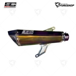 ท่อไอเสีย Slip-On SC MOTO รุ่น SM+ SD-4 2 TONE SHINY สีเงา - ทูโทน