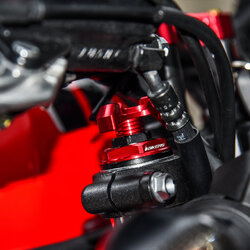 ตัวปิดหัวโช๊ค BIKERS สีแดง FOR HONDA CB650F/CBR650F