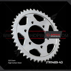 สเตอร์หลัง JOMTHAI (พระอาทิตย์) 43ฟัน รหัส JTR1489-43 For Z1000, ZX-10R