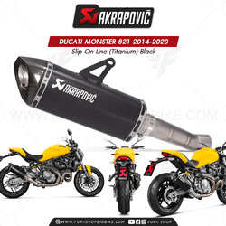 ท่อแต่ง Akrapovic Exhaust Slip-On Line (Titanium) Black DUCATI MONSTER 821 2014-2020