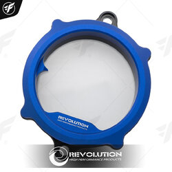 ฝาปิดฝาสูบด้านL ฝาปิดโซ่ราวลิ้น+อคริลิค CNC REVO MONKEY-125 ใช้ MSX-125 น้ำเงิน