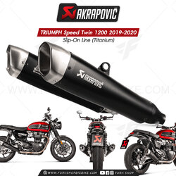 ท่อแต่ง Akrapovic Exhaust Slip-On Line (Titanium) TRIUMPH Speed Twin 1200 2019-2020