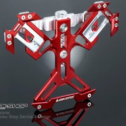 กรอบป้ายทะเบียน REAR LICENSE SUPPORT BIKERS สีแดง