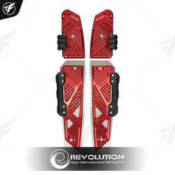 แผ่นรองพื้น(สแตนเลส+มีเนียมCNC) REVOLUTION V2 FORZA-350/300 NEW แดง
