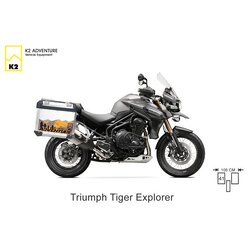กล่องข้าง ปี๊บบน พร้อมเพลท K2 PRO 28L,40L FOR Triumph Tiger 1200