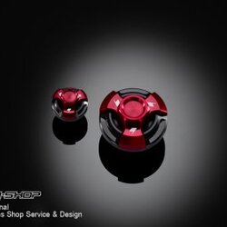 นัตปิดจานไฟตัวใหญ่ เล้ก ENGINE PLUGS FOR HONDA MSX สีแดง