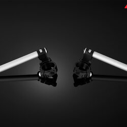 แฮนด์จับโช๊คและปลายแฮนด์ BIKERS สีเงิน FOR YAMAHA R15 2017