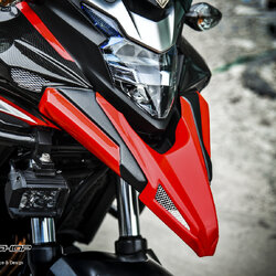 ปากนกพร้อมกาบข้างMOTOZAAA ลายเคพร่าตัดแดงCB500X 2016