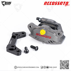 ปั้มล่าง Accossato Rear Axial Brake 2P Caliper CNC (GTS 300) (KITA25-H-OR) : พร้อมขาจับ Vespa GTS 300