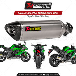 ท่อแต่ง Akrapovic Exhaust Slip-On Line (Titanium) KAWASAKI NINJA 1000SX 2020-2021