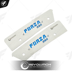 แผ่นปิดรูมือจับท้ายเบาะ สแตนเลส REVOLUTION FORZA-350 น้ำเงิน