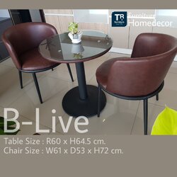 ชุดเลาจ์ ชุดโต๊ะกินข้าว 2 ที่นั่ง รุ่น B-live