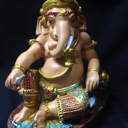 พระพิฆเนศปางเสวยสุข นอนเอกเขนก 2กร