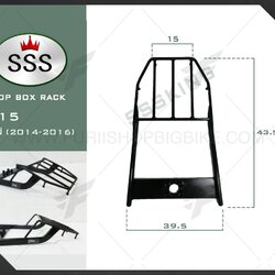 ตะแกรง SSS TOP BOX RACK สำหรับ R15 (2014-2016)