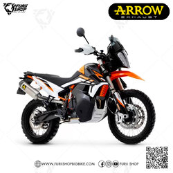 ท่อมอเตอร์ไซค์ Arrow Slip on Titanium-Carbon FOR KTM 790 Adventure R 19-20/890Adv 2021 ท่อแต่ง ท่อสูตร ท่อบิ๊กไบค์ ท่อBigbike ท่อไอเสีย