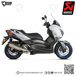 ท่อมอเตอร์ไซค์/ท่อแต่ง/ท่อไอเสีย Akrapovic Slip on Titanium 2 Holes Catalytic : for Yamaha XMax 300 2017-2020/All new euro5 2021-2023
