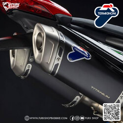 ท่อมอเตอร์ไซค์ Termignoni Slip on Black : for Ducati Hypermotard 950 2019-2022