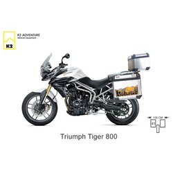 กล่องข้าง ปี๊บบน พร้อม เพลท K2 PRO 28L, 40L FOR Triumph Tiger 800
