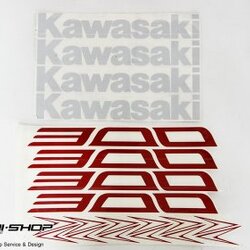 สติ๊กเกอร์ขอบล้อใน สีแดง ขาว FOR KAWASAKI Z300